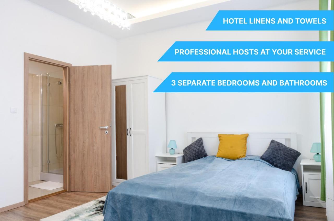 3 En Suit Bedroom Flat In The Main Centre For 6Ppl, 3Bdr,3Bthr,Ac Budapest Exterior photo